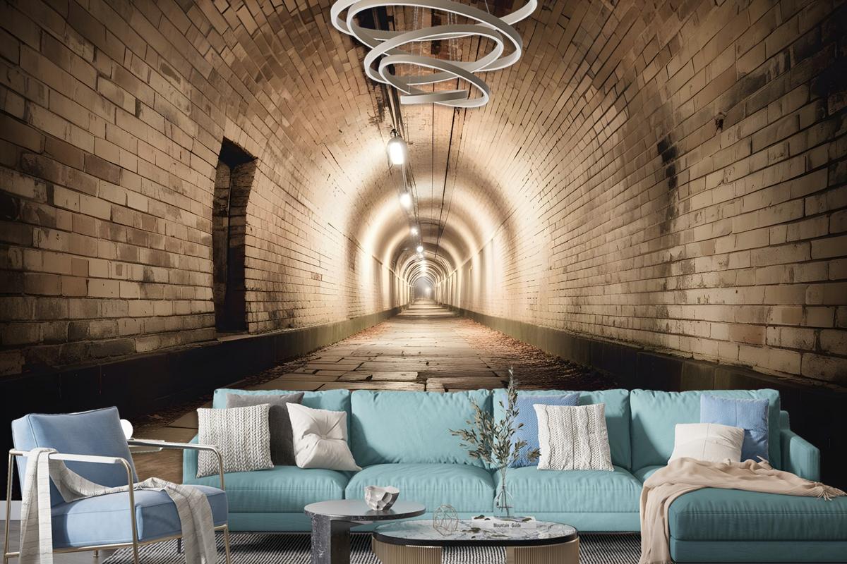 3D Görünümlü Tünel Duvar Kağıdı 