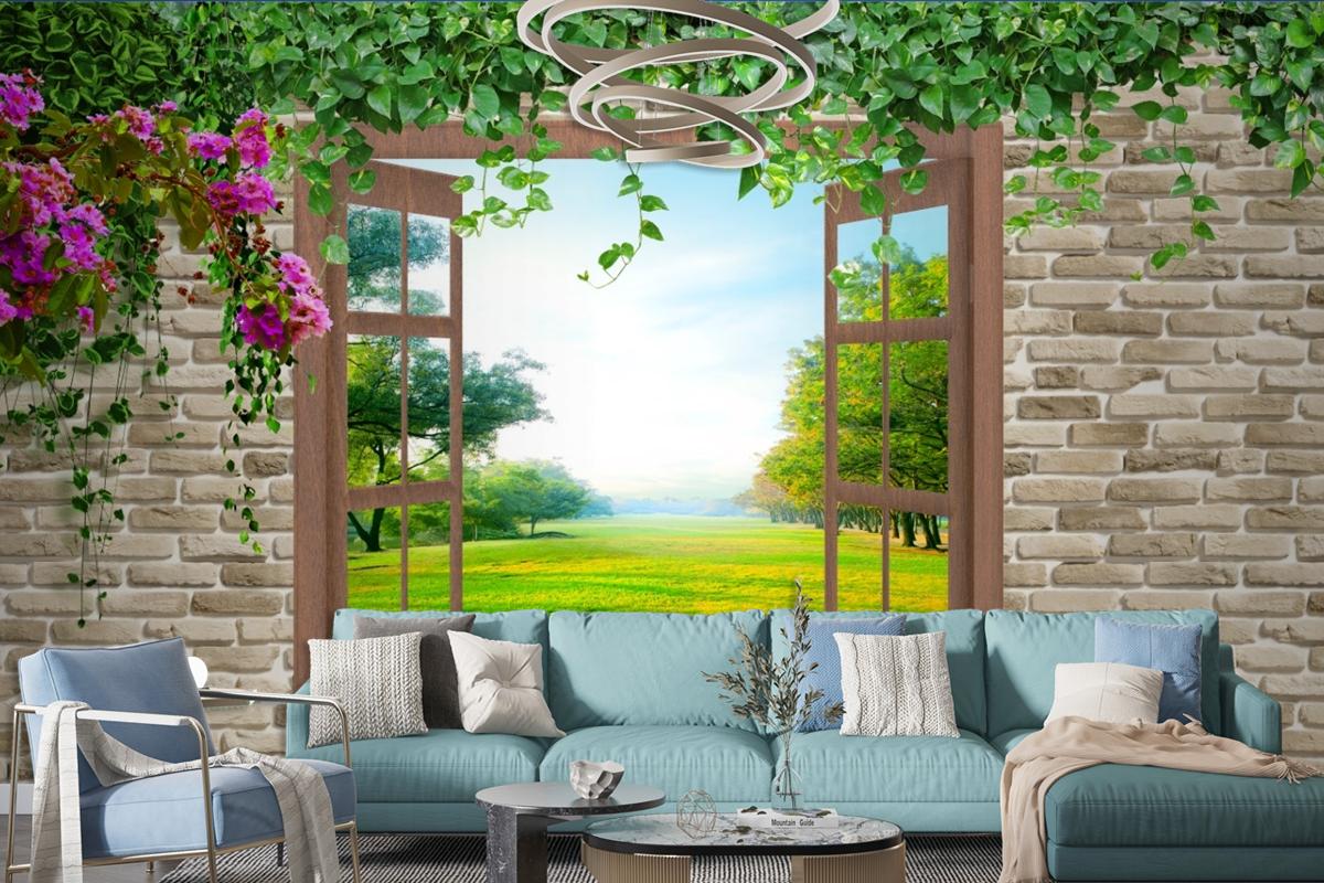 3D Pencere Duvar Kağıdı