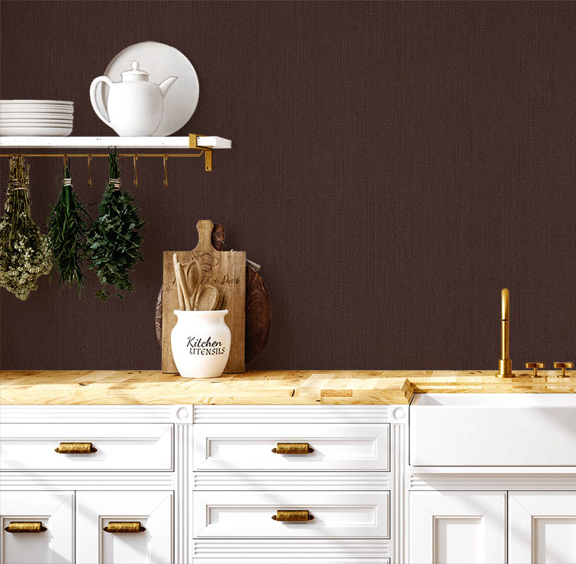 Acı Kahve Parlak Silinebilir Ucuz Duvar Kağıdı 765298