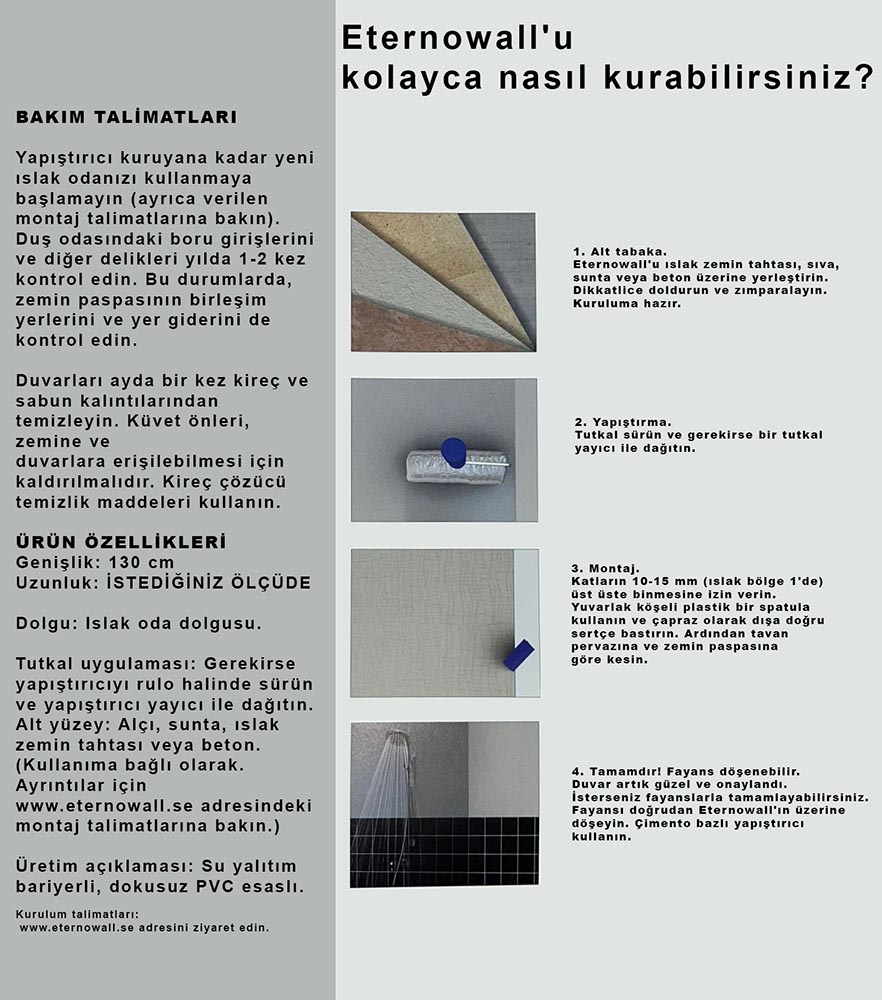 Bambu - Çizgili Kabartmalı Beyaz Banyo Mutfak Duvar Kağıdı