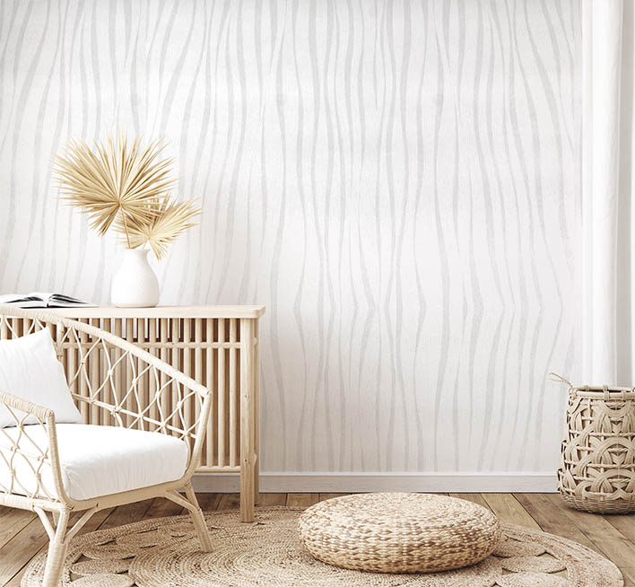 Beyaz Kendinden Dikey Dalga Model 16 M2 Duvar Kağıdı 391761