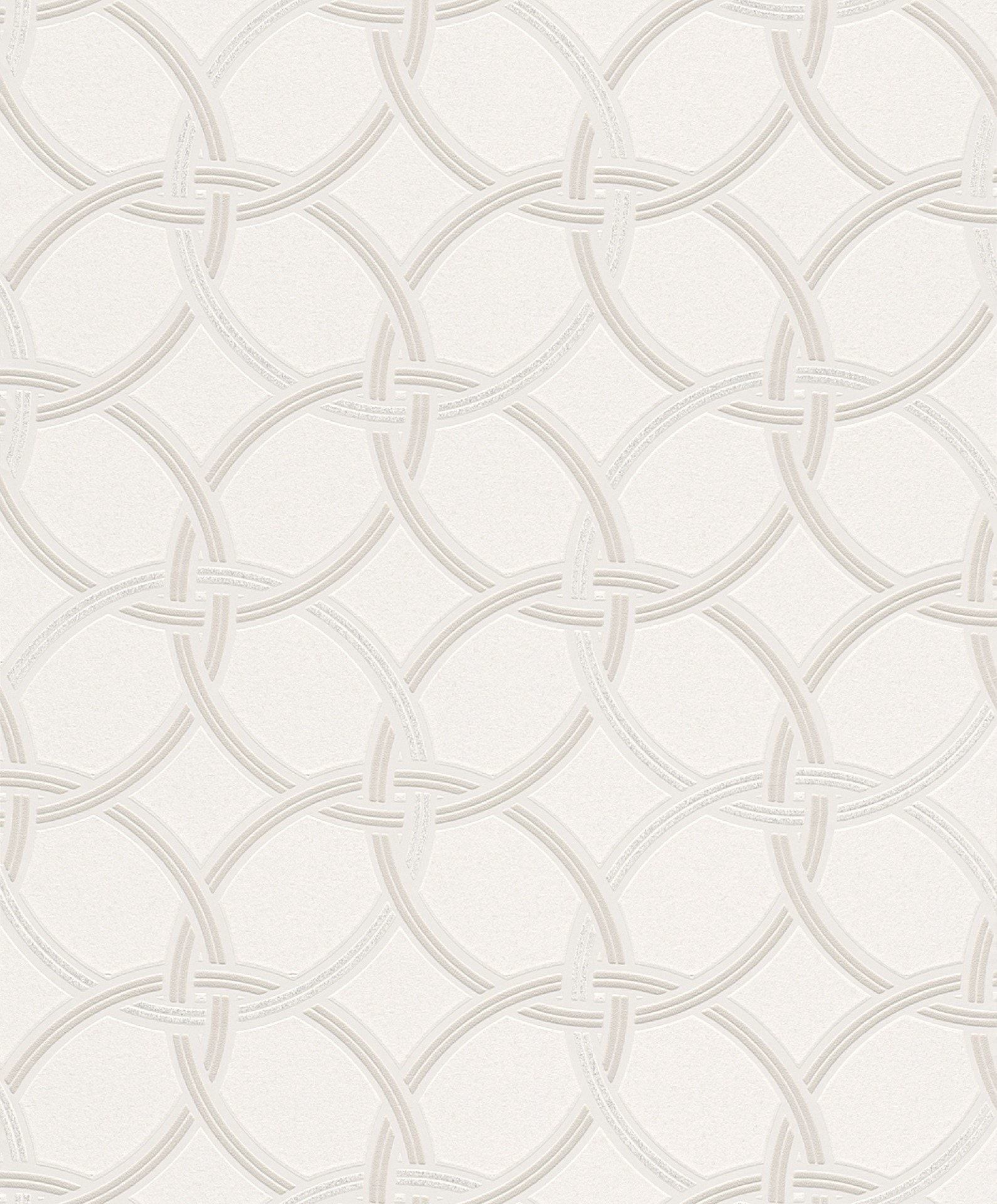 Beyaz Krem Geometrik Desen Ucuz Duvar Kağıdı 53965