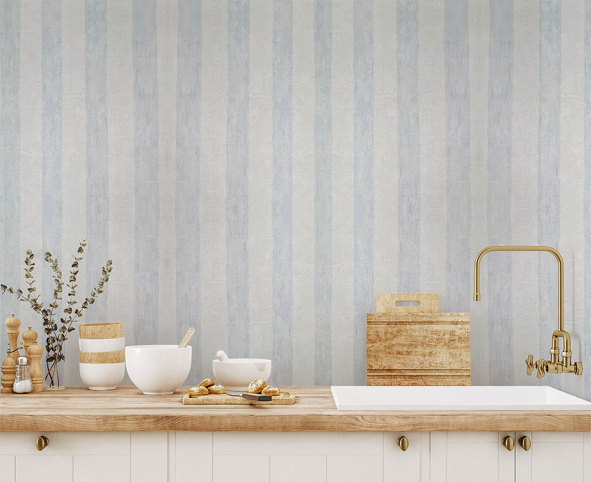 Beyaz Soft Mavi Ucuz Duvar Kağıdı Vinilico 22