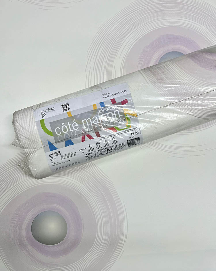 Beyaz Yuvarlak Desen Ucuz Duvar Kağıdı 828606