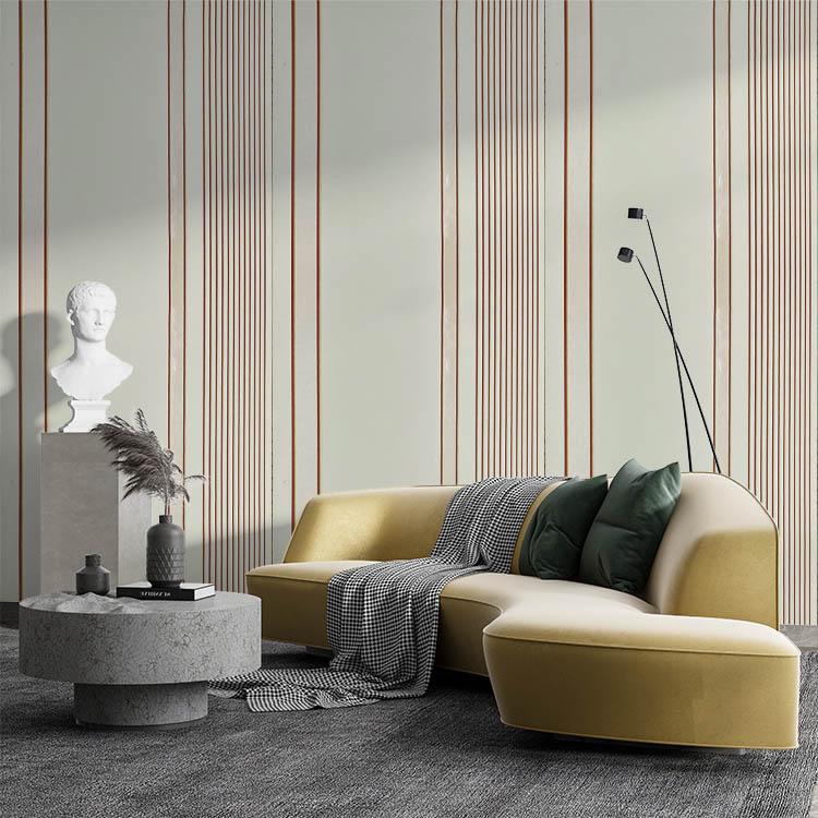 Bordo Krem Parlak Çizgili Ucuz Duvar Kağıdı 773378