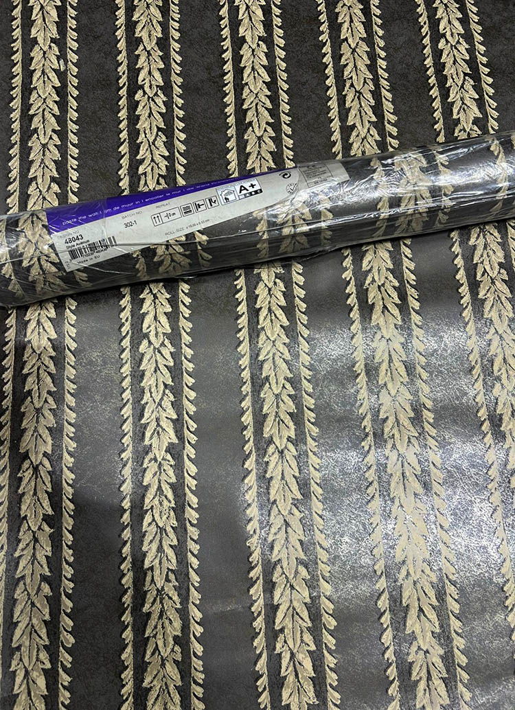 Çizgili Buğday Desen Ucuz Duvar Kağıdı 48043