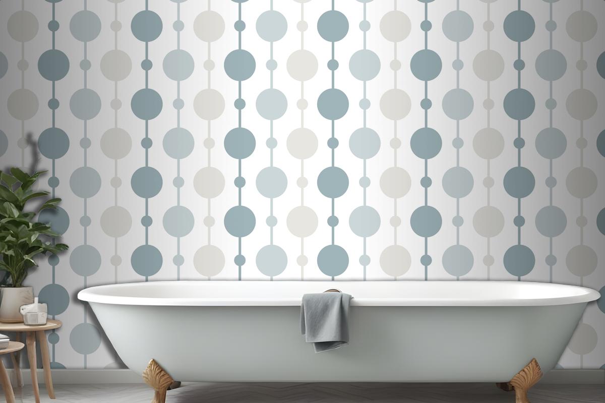 Düz Tasarım İskandinav Desenli Banyo Duvar Kağıdı