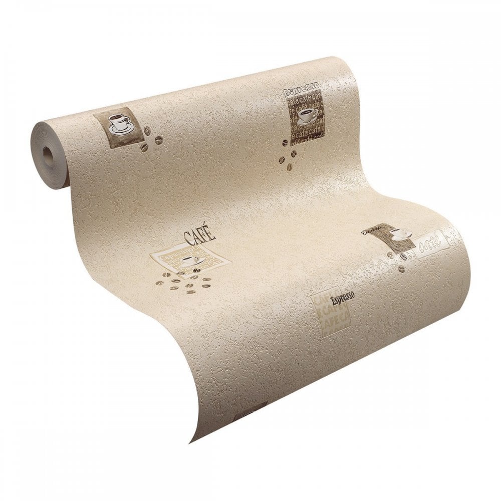 Kahve Desenli Dokulu Duvar Kağıdı 53116