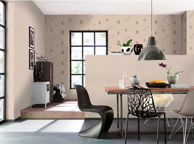 Kahve Desenli Dokulu Duvar Kağıdı 53116