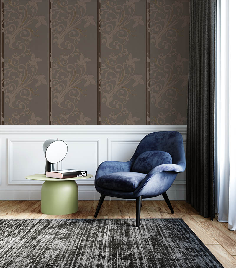 Kahverengi Çiçekli Duvar Kağıdı 773491