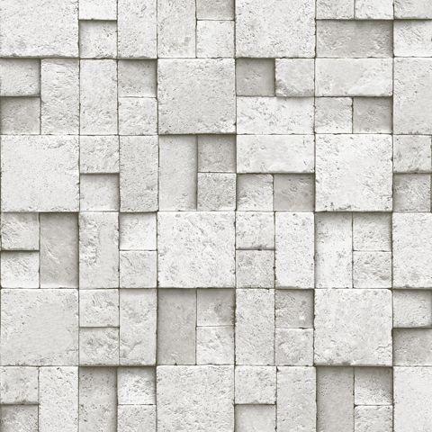 Kare Gri Taş Desen 16 M2 Duvar Kağıdı 6755-1