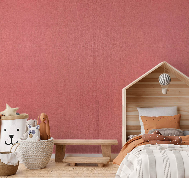 Kırmızı Çizgili Dokulu Hafif Simli 16 M2 Duvar Kağıdı 55236