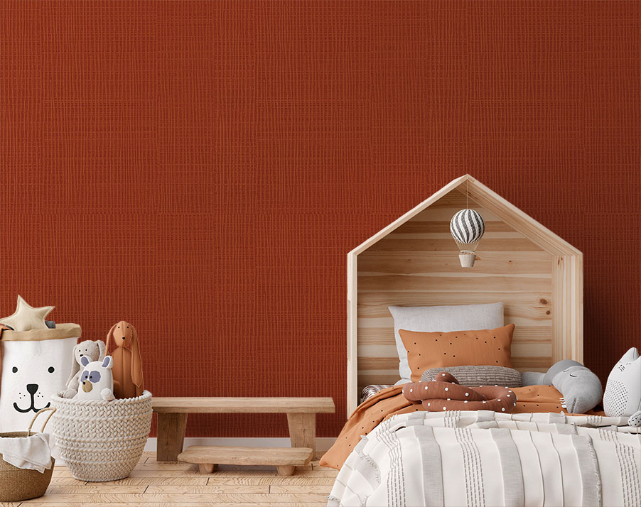 Kırmızı Dikey Dokulu Ucuz Duvar Kağıdı 773774