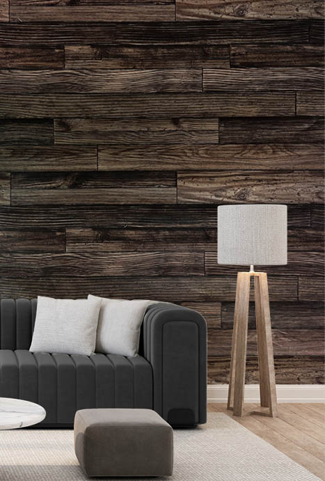 Koyu Kahve Ahşap Desen 16 M2 Duvar Kağıdı 65150-4