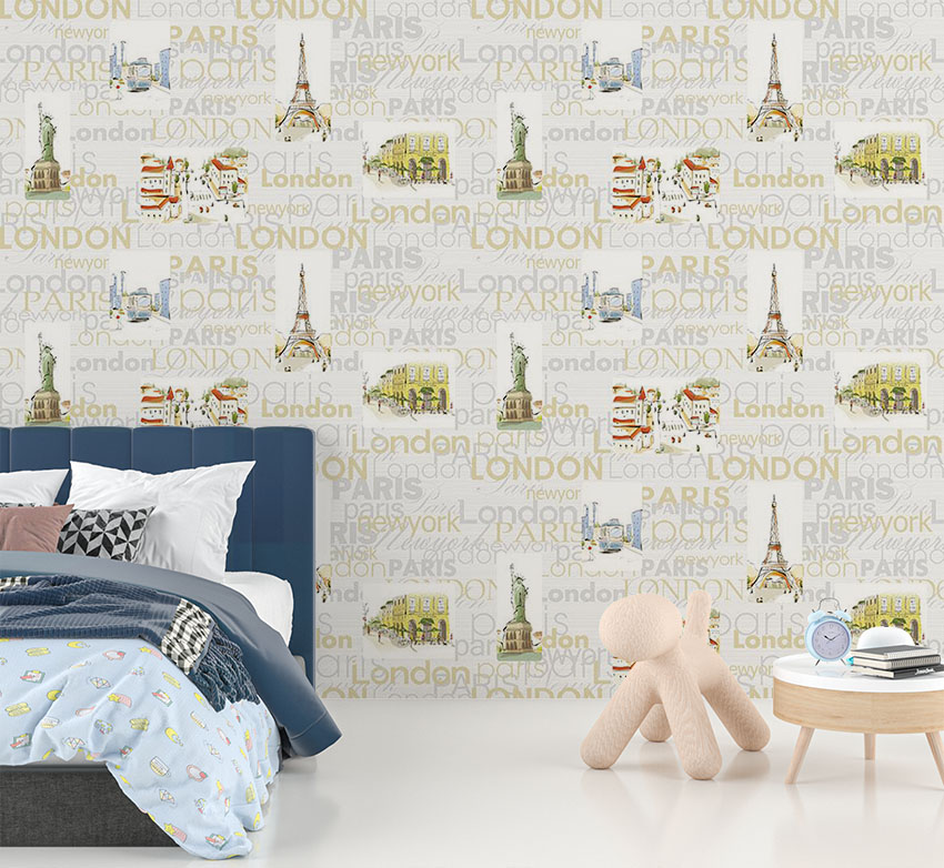 Krem Ülkeler 16 M2 Duvar Kağıdı 81371