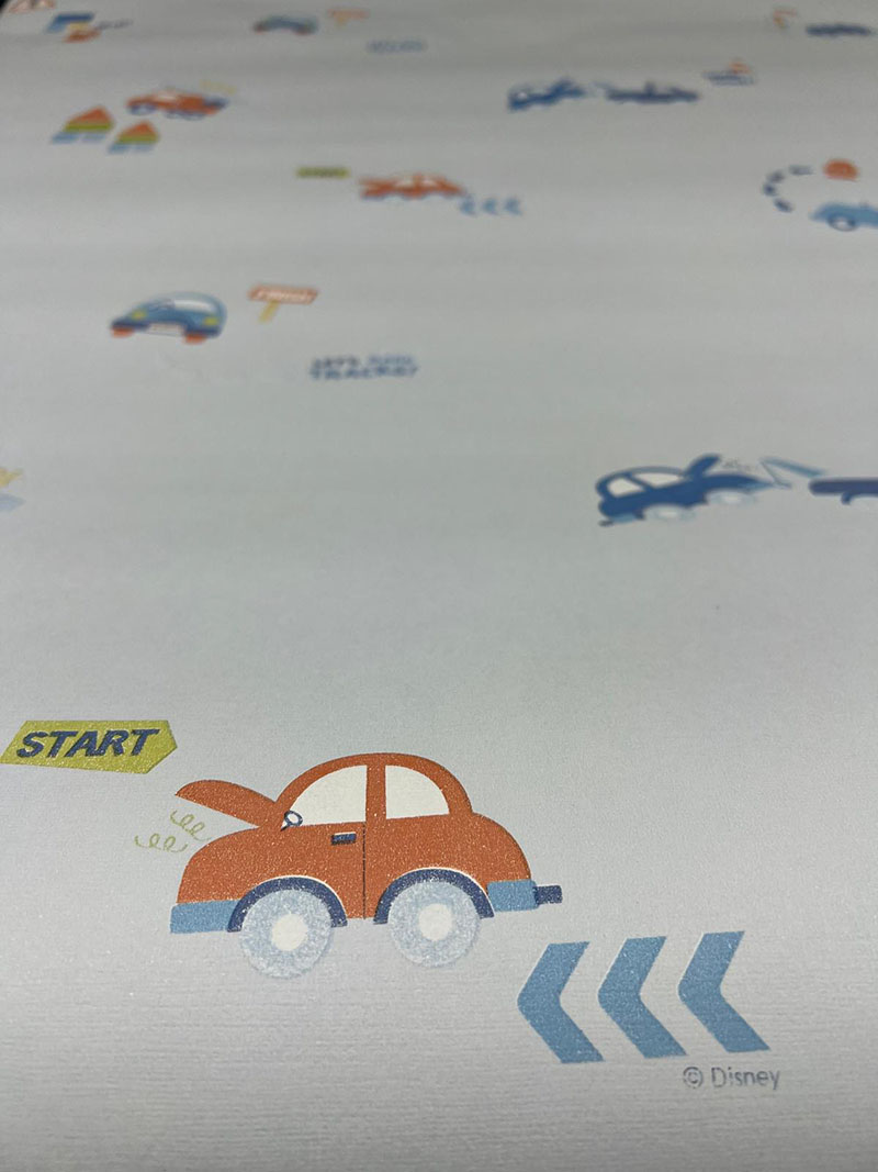 Mavi Arabalı Çocuk Odası 16 M2 Duvar Kağıdı 10232