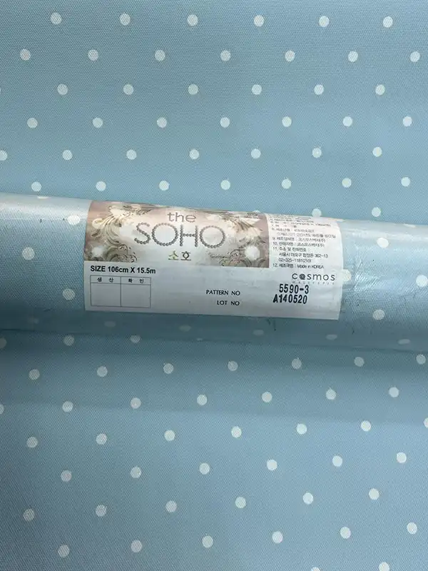 Mavi Beyaz Puantiyeli 16 M2 Duvar Kağıdı 