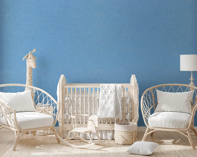 Mavi Dokulu Hafif Simli 16 M2 Duvar Kağıdı 55094