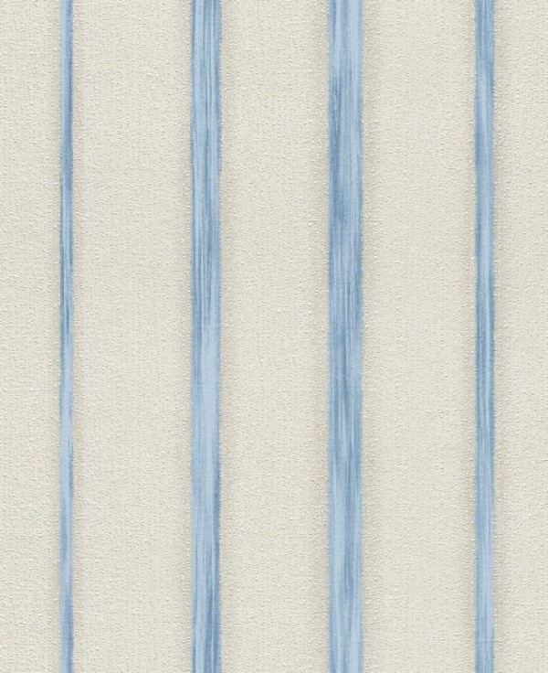 Mavi Krem Çizgili Duvar Kağıdı 53253