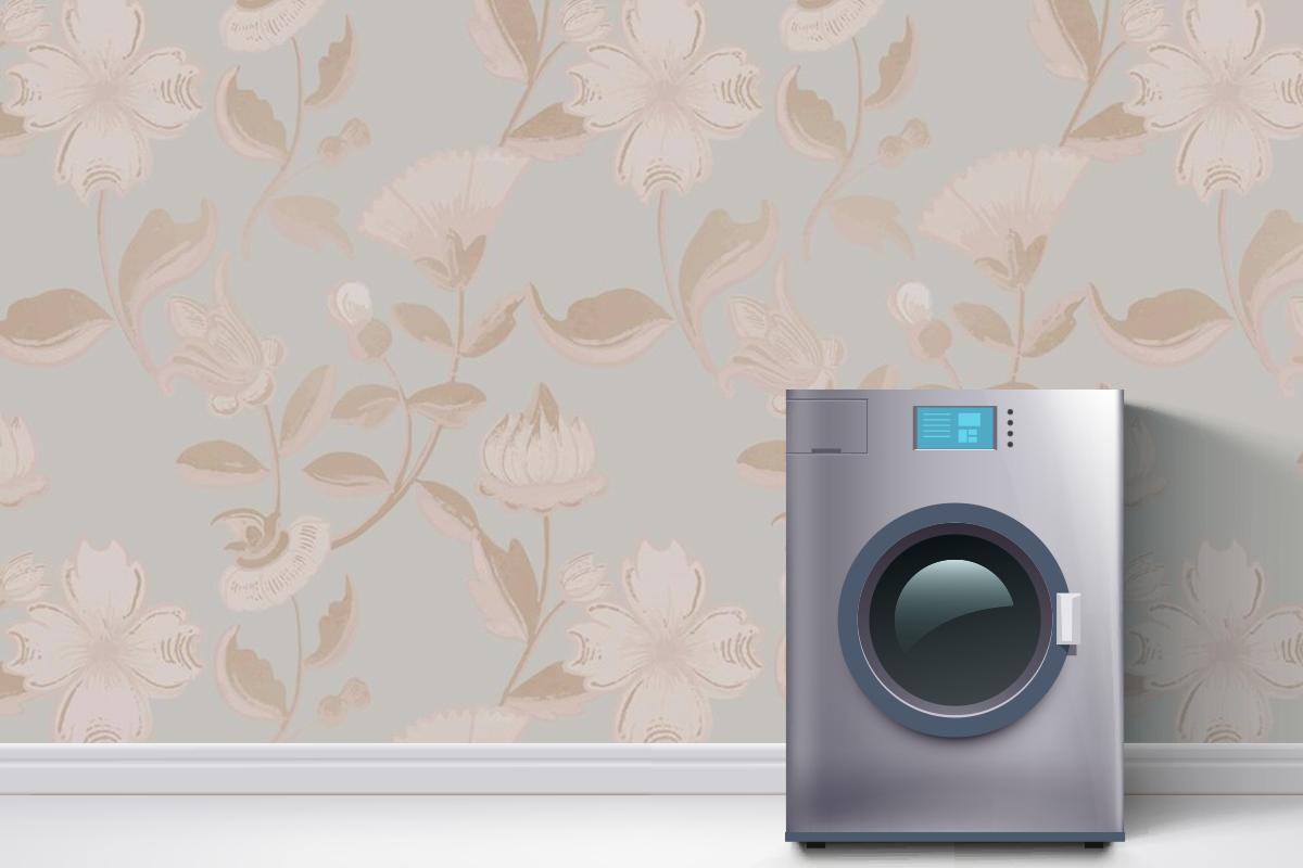 Vintage Nötr Çiçek Desenli Arka Plan Duvar Kağıdı 