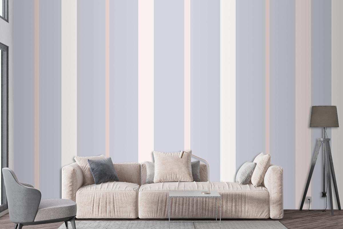 Mor Pastel Oturma Odası Duvar Kağıdı Duvarında Estetik Arka Plan Çizgi Deseni