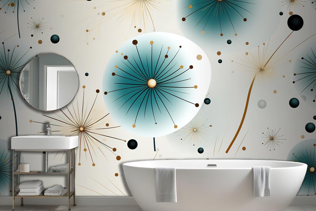 Sorunsuz Çiçek Desenli Renkli Çiçek Deseni Suluboya Elle Çizilmiş Banyo Duvar Kağıdı