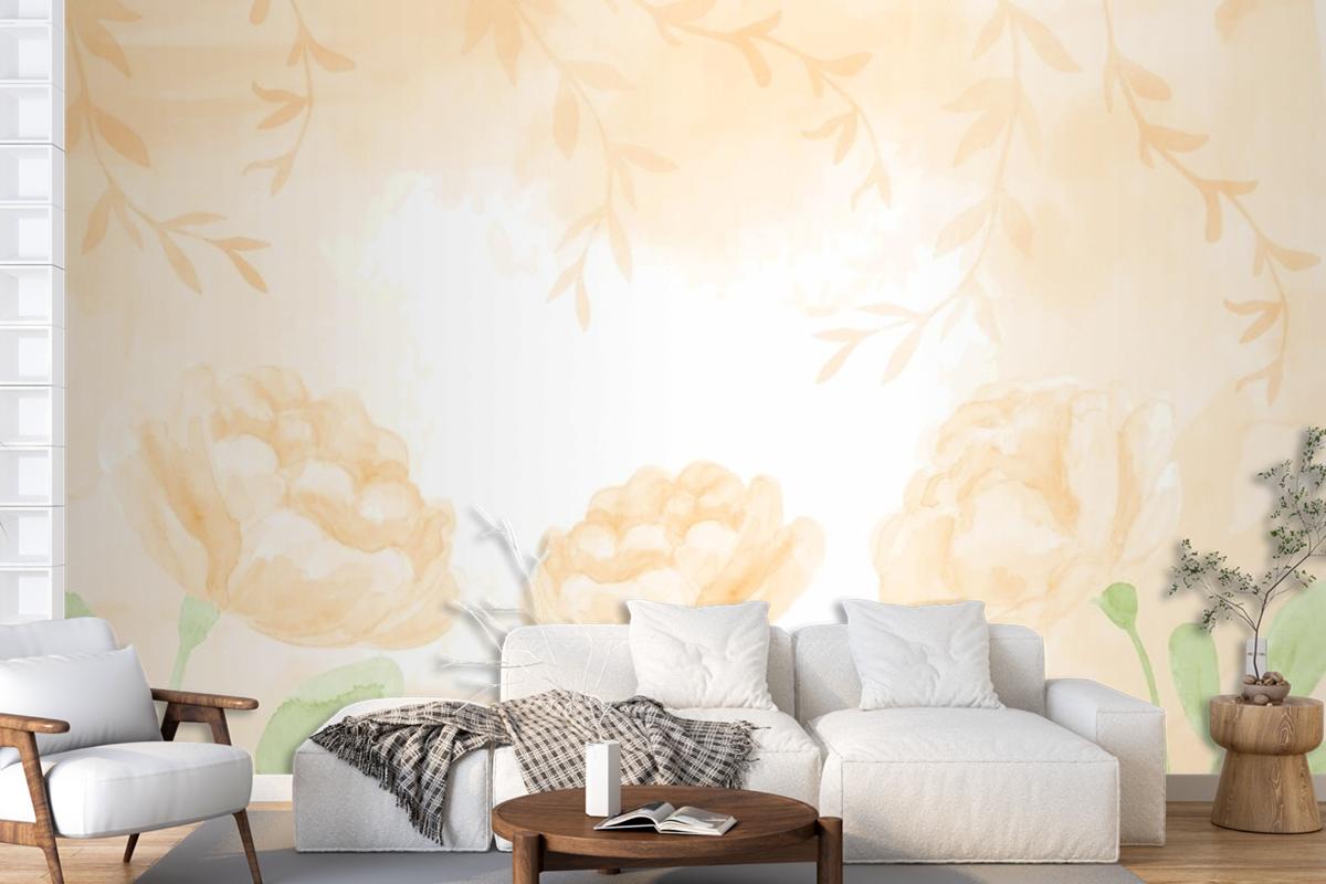 El Boyalı Suluboya Doğa Arka Plan Duvar Kağıdı 