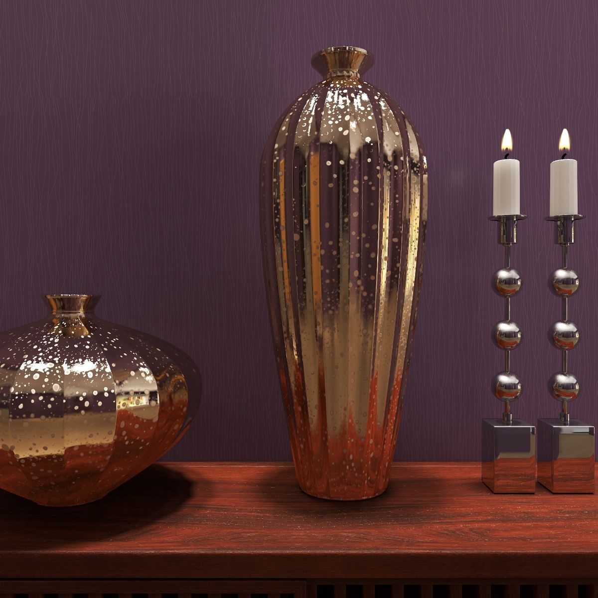 Mor Çizgi Desenli Ucuz Duvar Kağıdı 765069