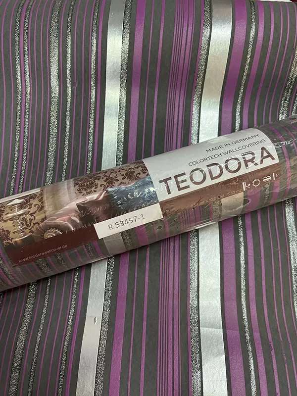 Mor Siyah Gri Çizgili Ucuz Duvar Kağıdı 53457