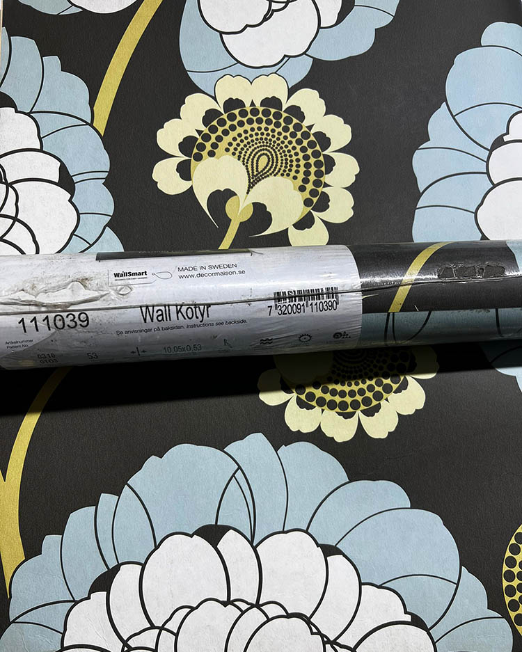 Renkli İskandinav Çiçekler Ucuz Duvar Kağıdı 111039