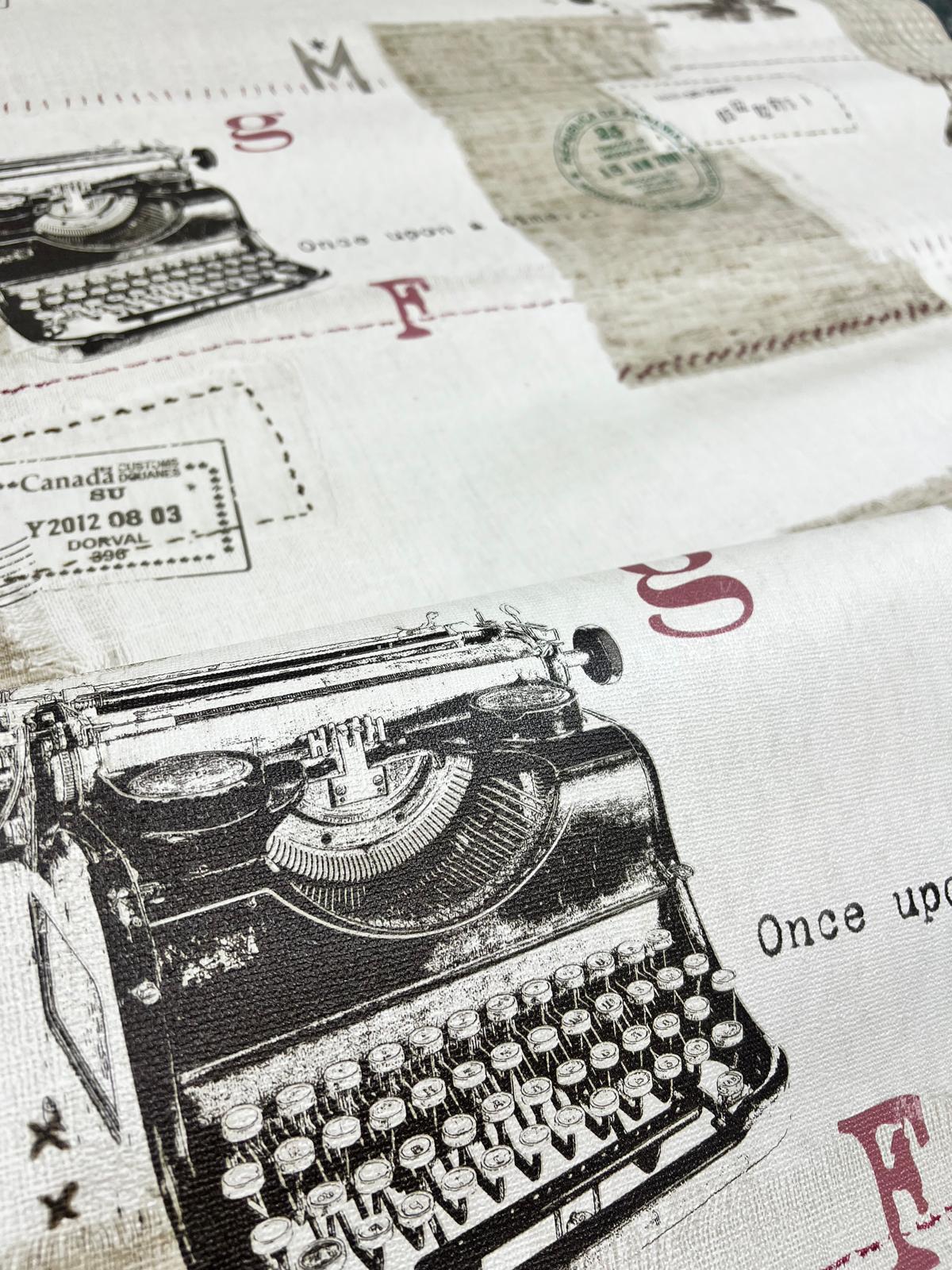 Retro Daktilo ve Posta Desenleri 16 M2 Duvar Kağıdı 