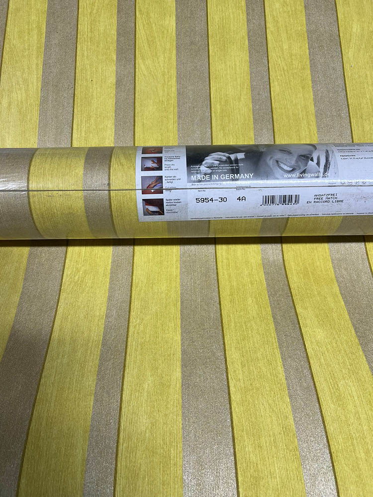 Sarı Bej Ahşap Dokulu Parlak Ucuz Duvar Kağıdı 5954-30