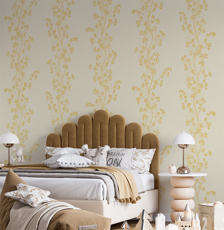 Sarı Çiçek Desen 16 M2 Duvar Kağıdı 771021