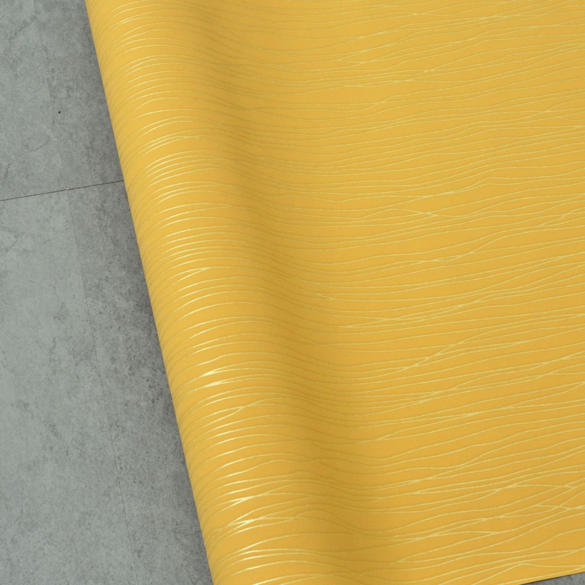 Sarı Çizgi Desen Dokulu Ucuz Duvar Kağıdı 765083