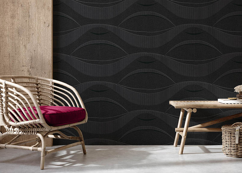 Siyah Beyaz Desenli Ucuz Duvar Kağıdı 53877