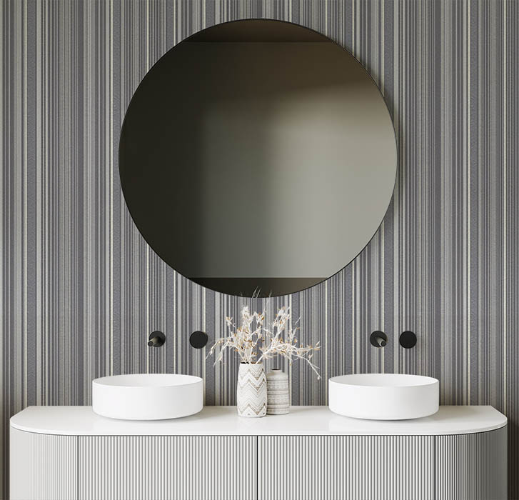 Siyah Gümüş Parlak Simli Ucuz Duvar Kağıdı 53267