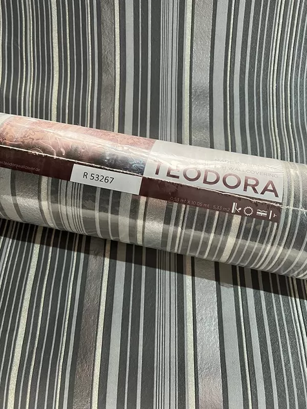 Siyah Gümüş Parlak Simli Ucuz Duvar Kağıdı 53267