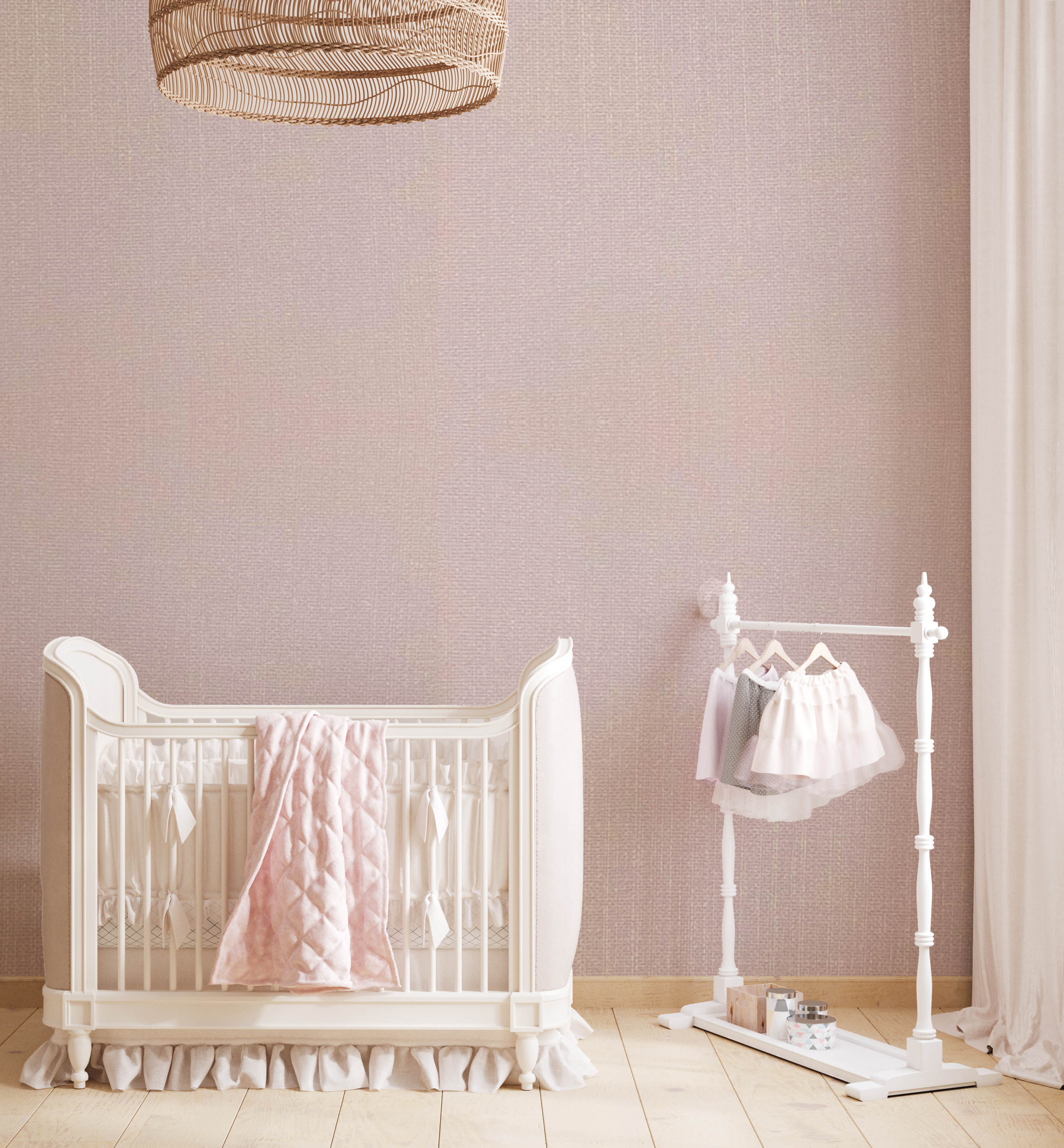 Soft Pembe Dikey Çizgili 16 M2 Duvar Kağıdı 55235