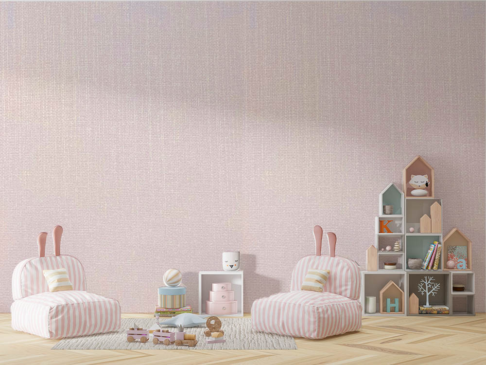 Soft Pembe Dikey Çizgili 16 M2 Duvar Kağıdı 55235