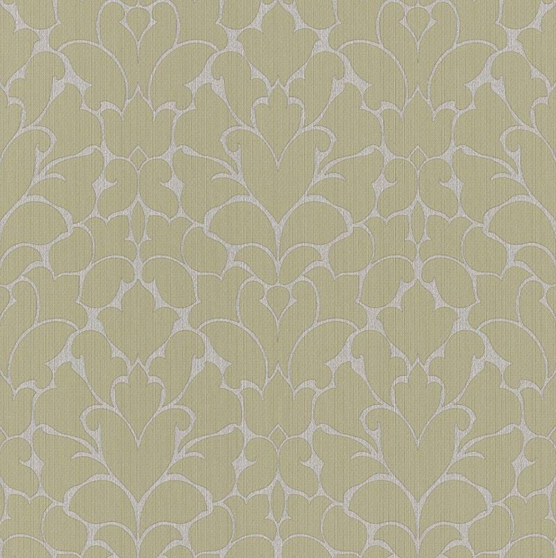 Soft Yeşil Damaks Desen Ucuz Duvar Kağıdı 765427