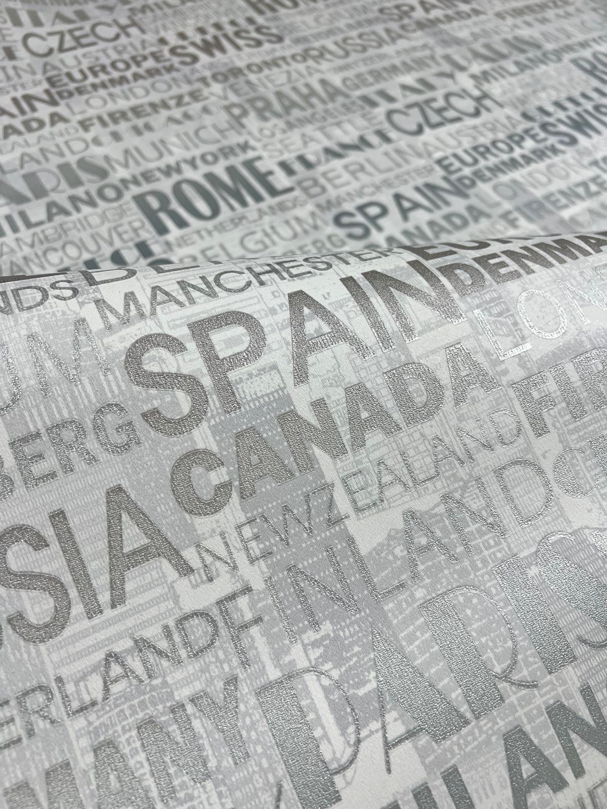 Uluslararası Metropollerin Ritmini Gri Tonların Sadeliğiyle Harmanlayan Premium Tipografi Serisi 16 M2 Duvar Kağıdı 