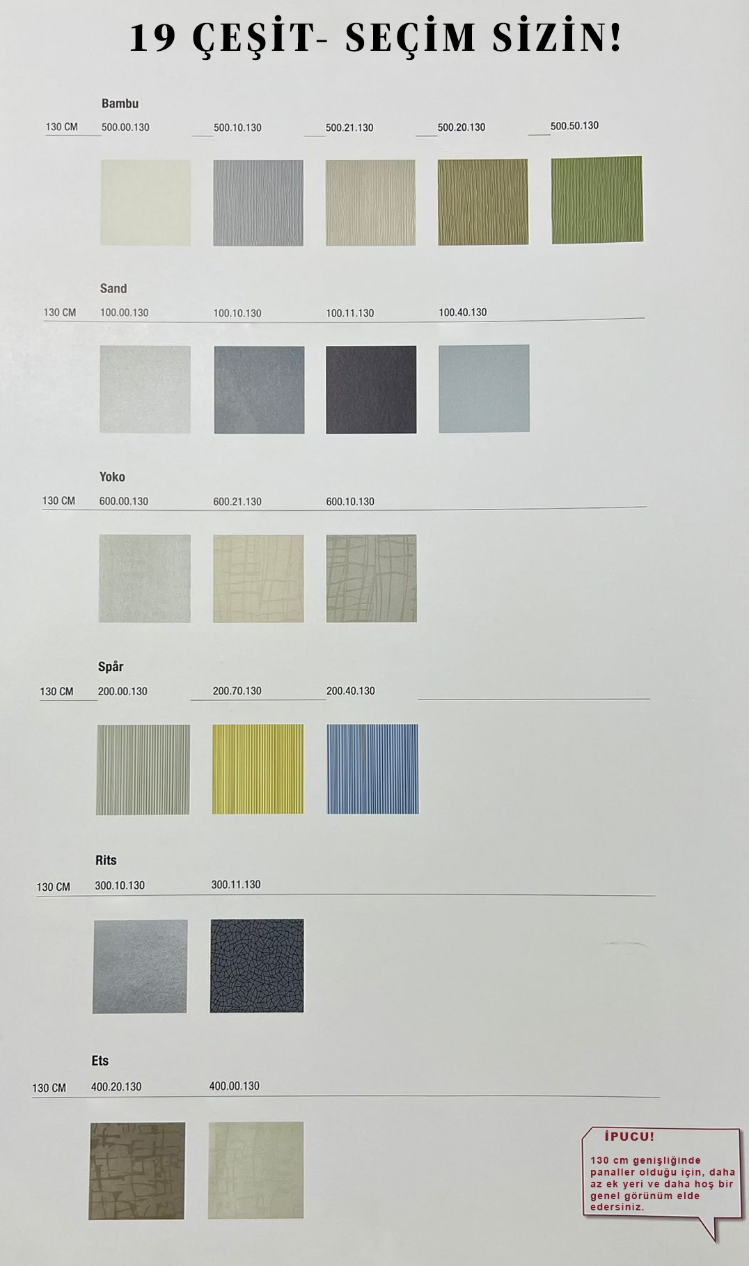 Yıkanabilir Banyo Mutfak Duvar Kağıdı Numune